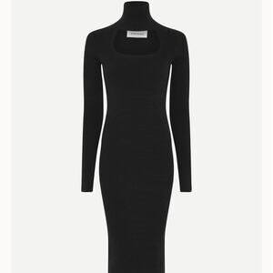 HERSKIND Wanted Knit Dress Long Sleeve Black Size XS